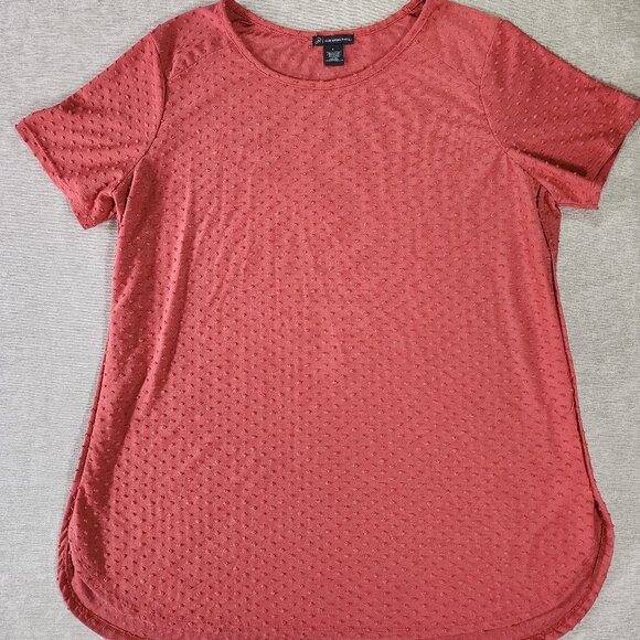 Adrianna Papell textured short sleeve top Size Large - Picture 2 of 5